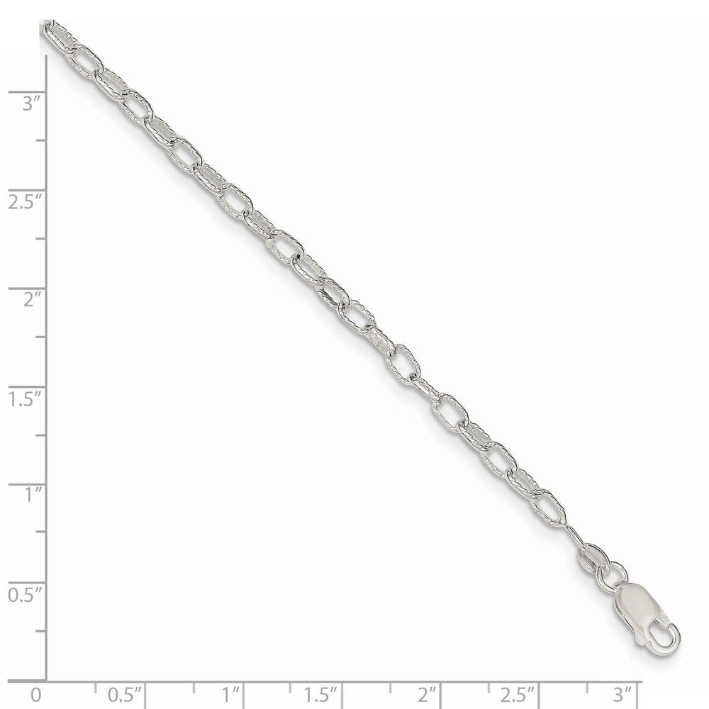 Lovely Rita's Bracelets Silver Polished 3.50-mm Fancy Rolo Chain
