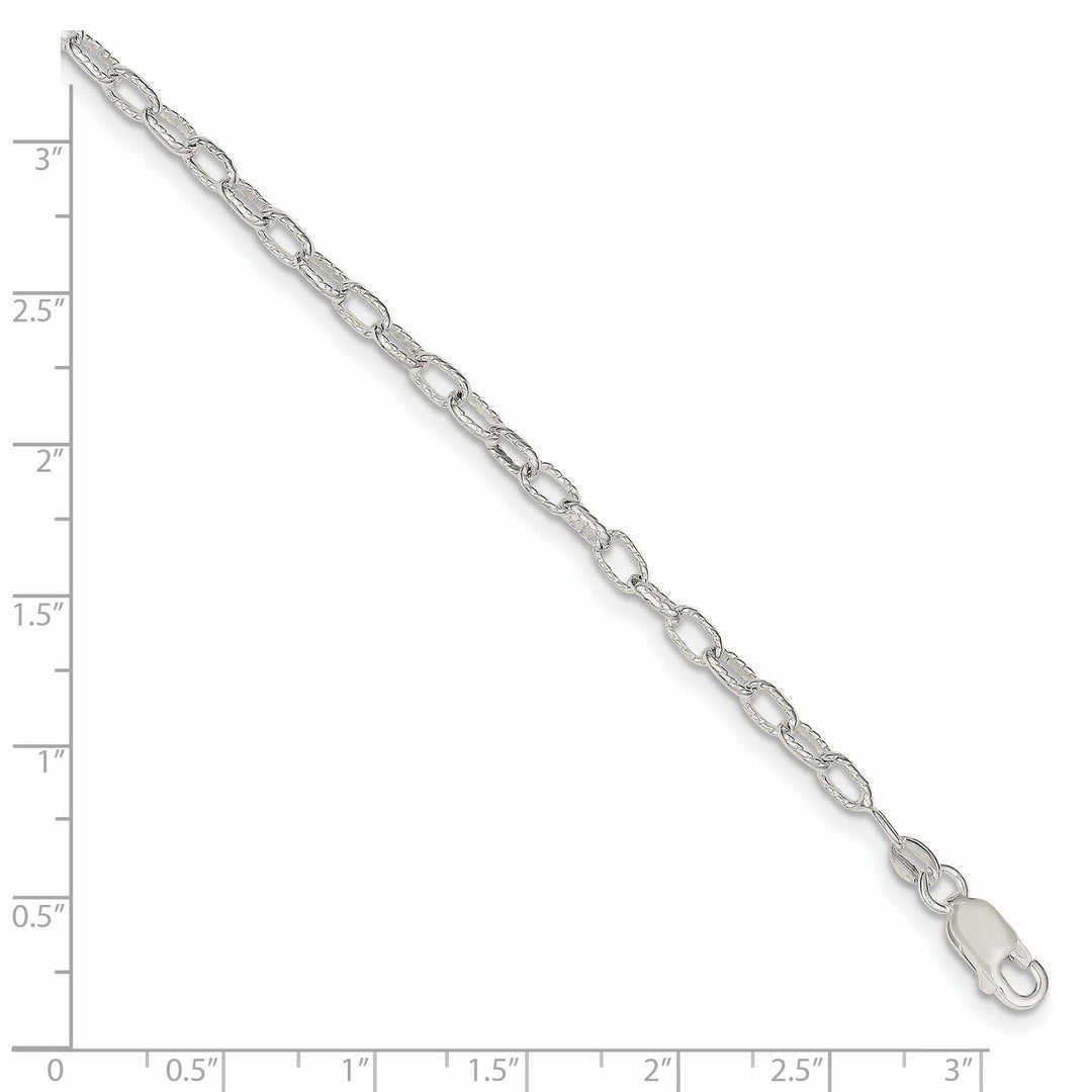 Lovely Rita's Bracelets Silver Polished 3.50-mm Fancy Rolo Chain
