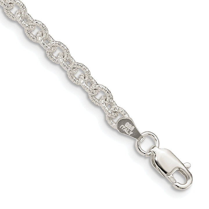 Lovely Rita's Bracelets Silver Polished 3.50-mm Fancy Rolo Chain