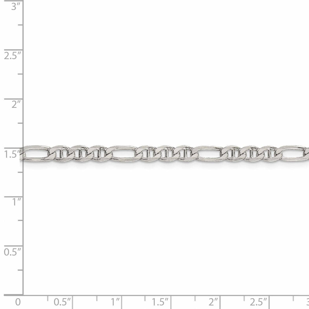Lovely Rita's Bracelets Silver Polished 3.75-mm Figaro Anchor Chain