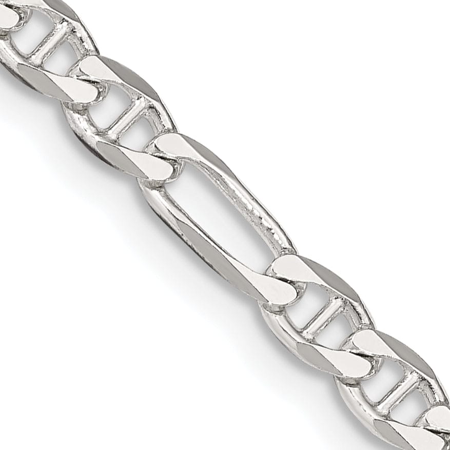 Lovely Rita's Bracelets Silver Polished 3.75-mm Figaro Anchor Chain