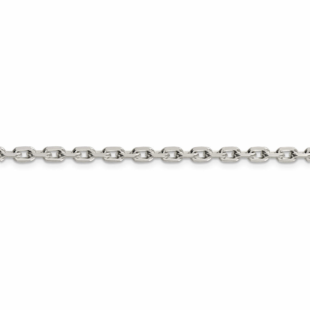 Lovely Rita's Bracelets Silver Polished 3.95mm Beveled Oval Cable Chain
