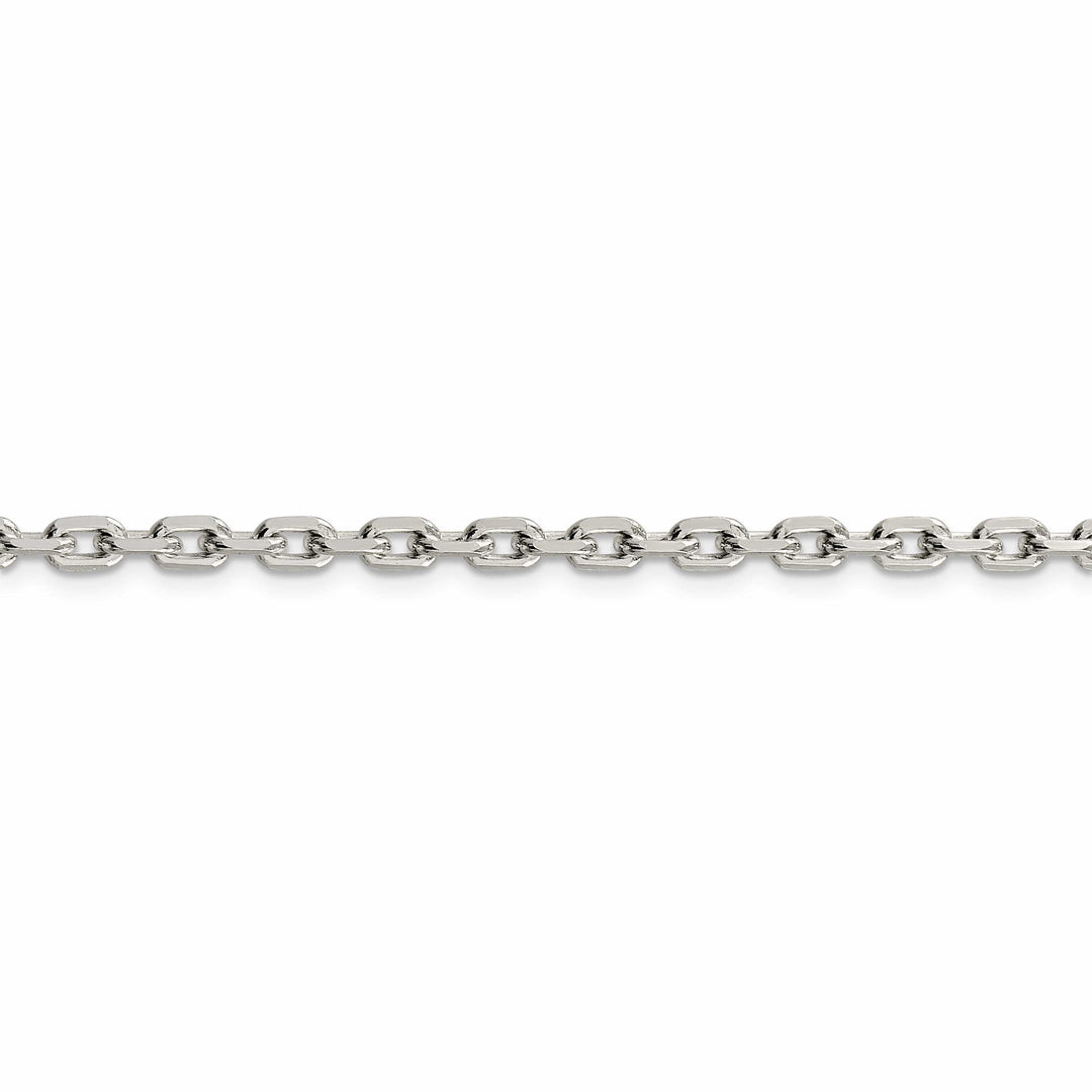 Lovely Rita's Bracelets Silver Polished 3.95mm Beveled Oval Cable Chain