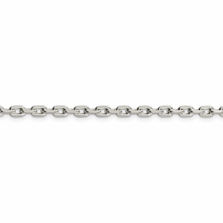 Lovely Rita's Bracelets Silver Polished 3.95mm Beveled Oval Cable Chain