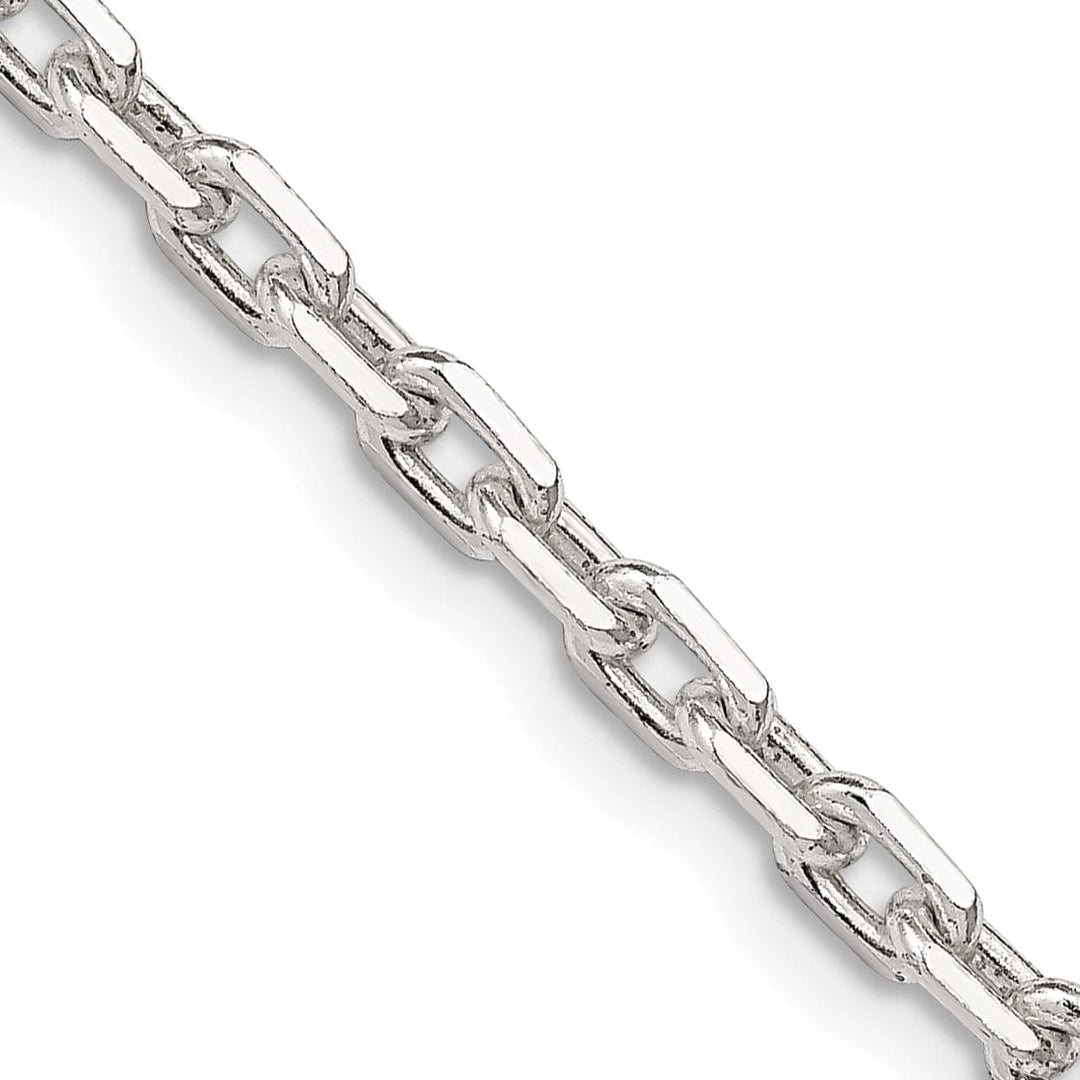 Lovely Rita's Bracelets Silver Polished 3.95mm Beveled Oval Cable Chain