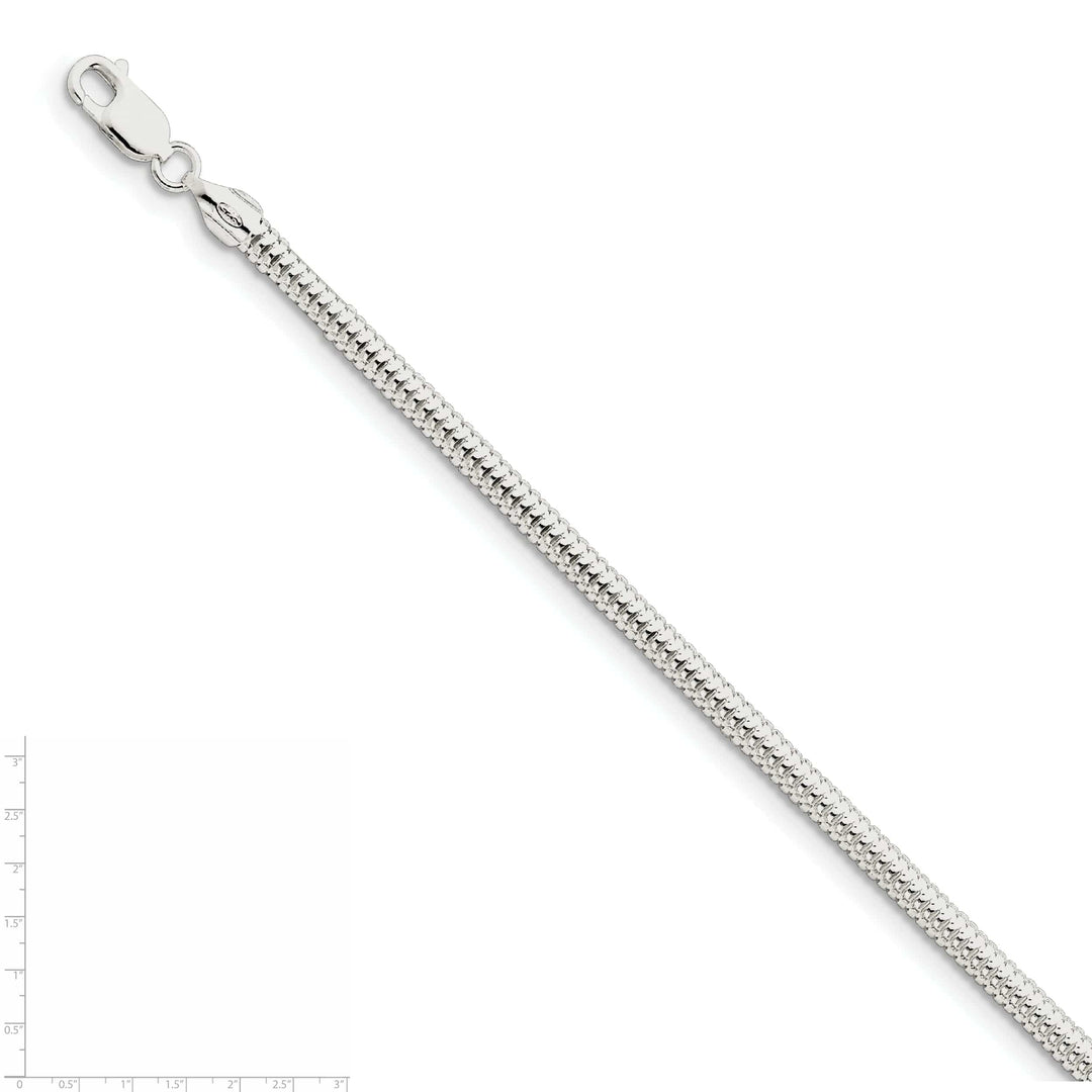Lovely Rita's Bracelets Silver Polished 4.00-mm Round Snake Chain