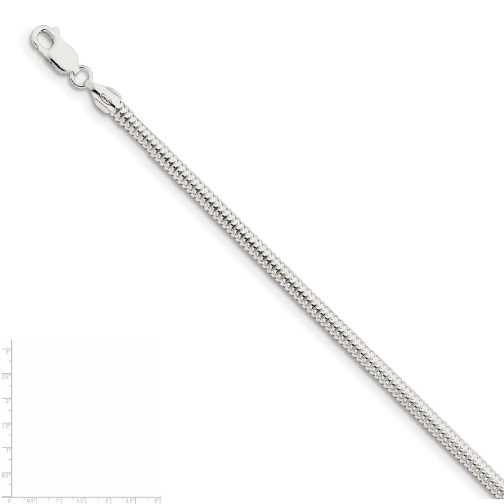 Lovely Rita's Bracelets Silver Polished 4.00-mm Round Snake Chain