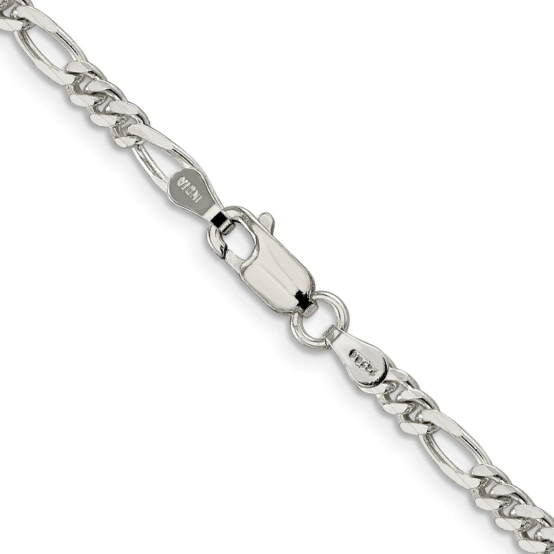 Lovely Rita's Bracelets Silver Polished 4.00-mm Solid Figaro Chain