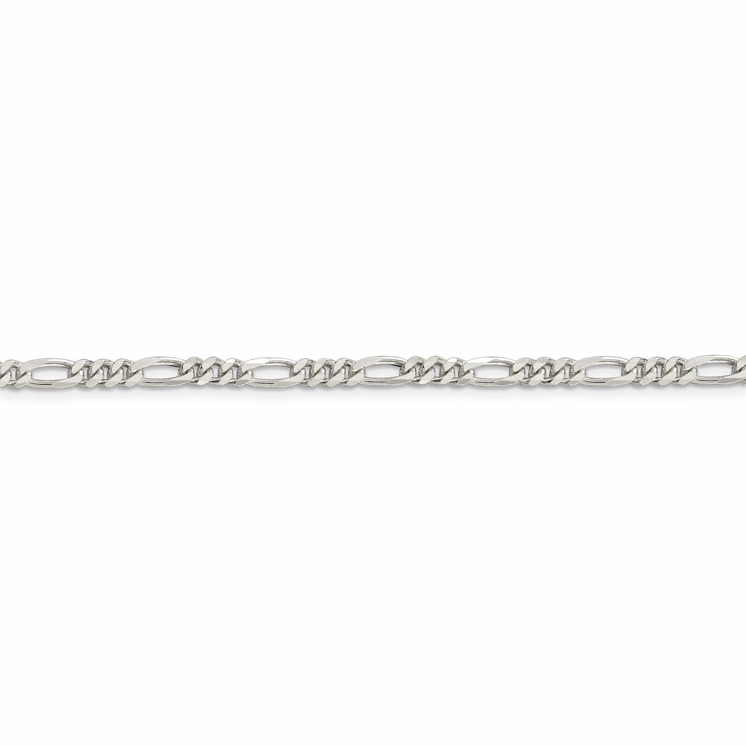 Lovely Rita's Bracelets Silver Polished 4.00-mm Solid Figaro Chain