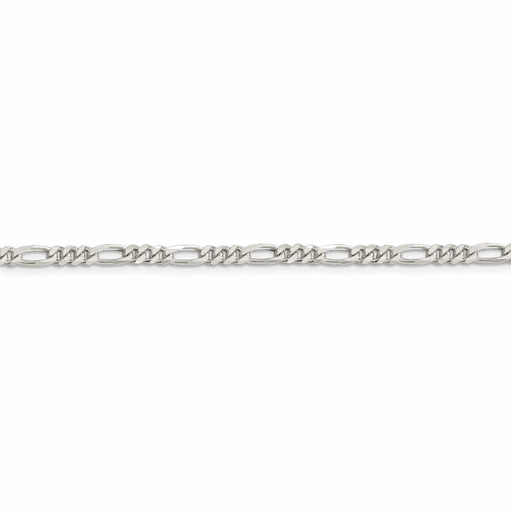 Lovely Rita's Bracelets Silver Polished 4.00-mm Solid Figaro Chain