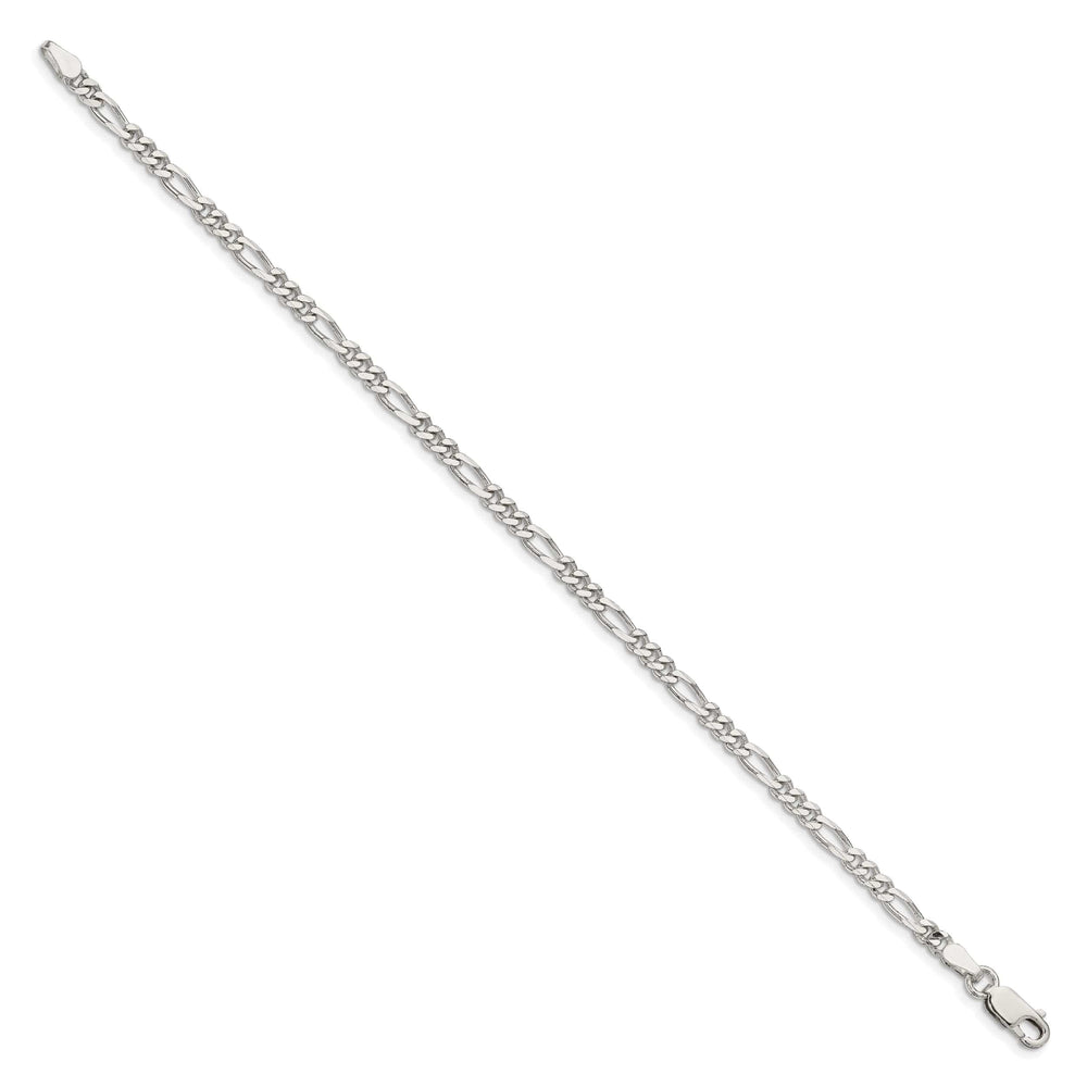 Lovely Rita's Bracelets Silver Polished 4.00-mm Solid Figaro Chain