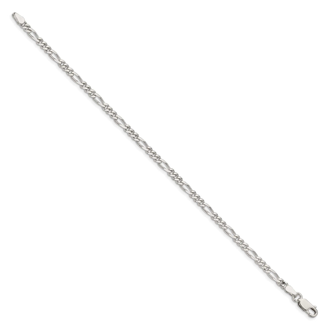 Lovely Rita's Bracelets Silver Polished 4.00-mm Solid Figaro Chain