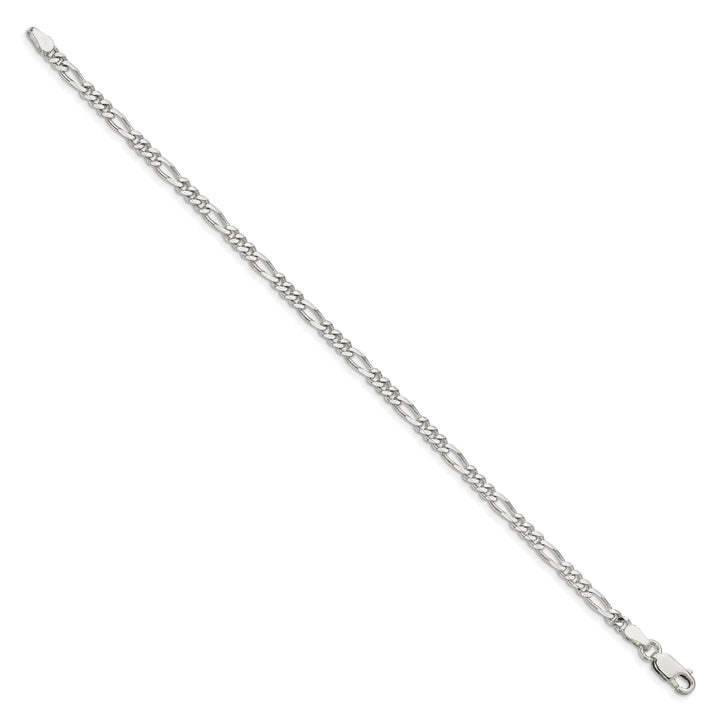 Lovely Rita's Bracelets Silver Polished 4.00-mm Solid Figaro Chain