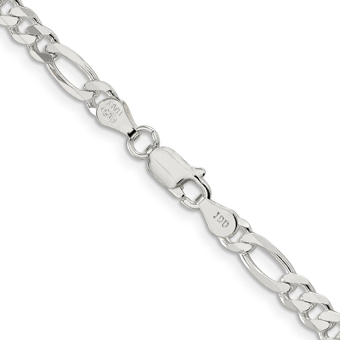 Lovely Rita's Bracelets Silver Polished 4.25-mm Solid Figaro Chain
