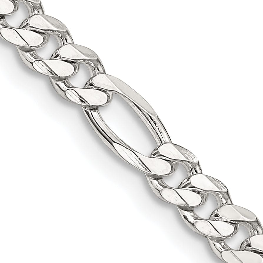 Lovely Rita's Bracelets Silver Polished 4.25-mm Solid Figaro Chain
