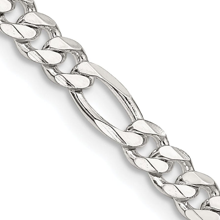 Lovely Rita's Bracelets Silver Polished 4.25-mm Solid Figaro Chain