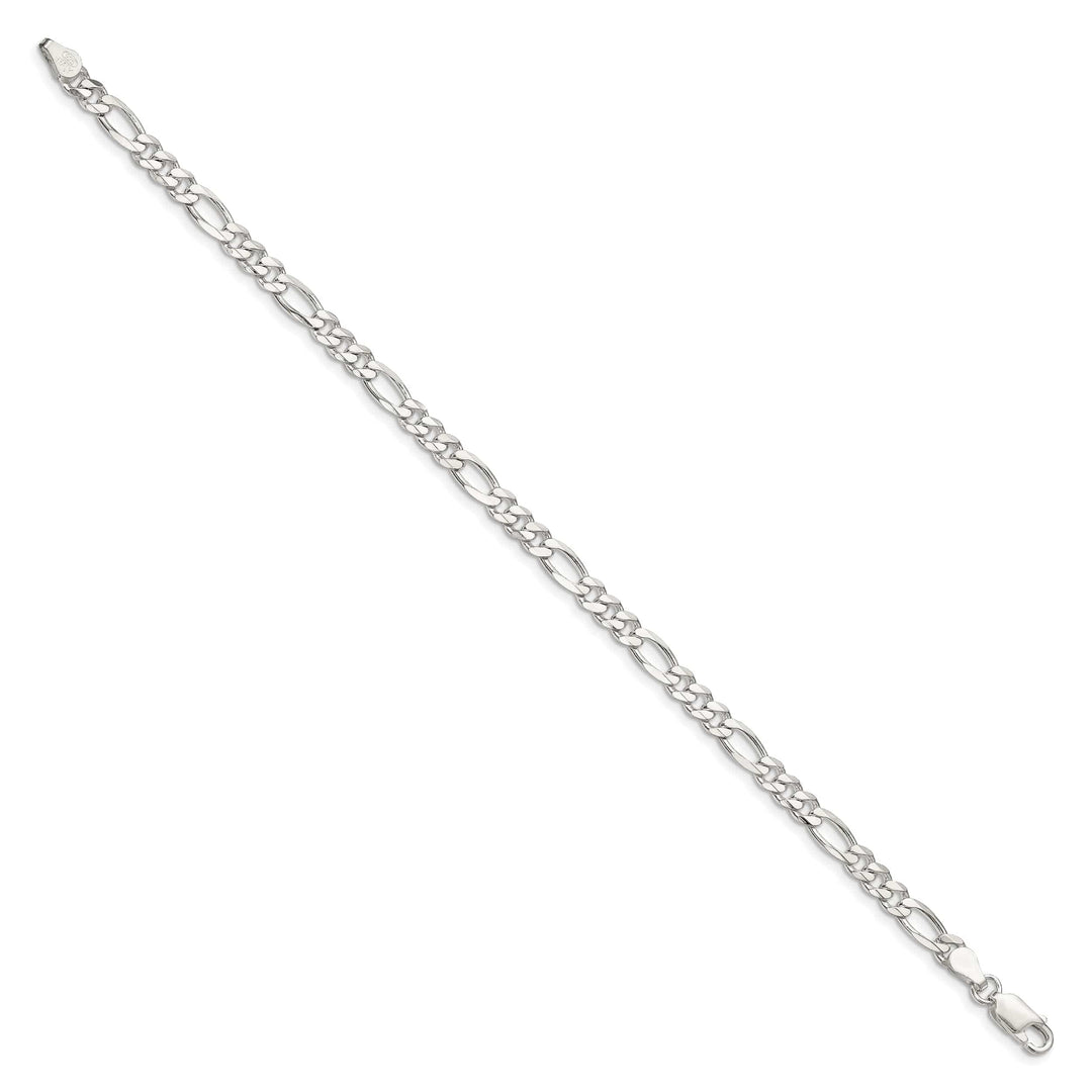 Lovely Rita's Bracelets Silver Polished 4.25-mm Solid Figaro Chain