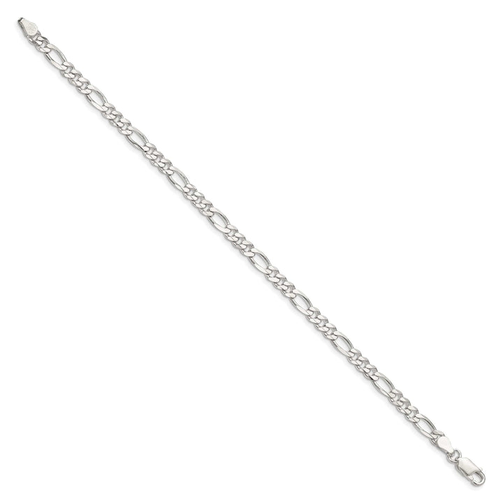 Lovely Rita's Bracelets Silver Polished 4.25-mm Solid Figaro Chain
