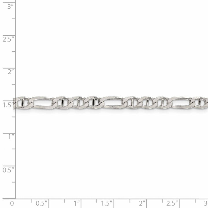 Lovely Rita's Bracelets Silver Polished 4.50-mm Figaro Anchor Chain