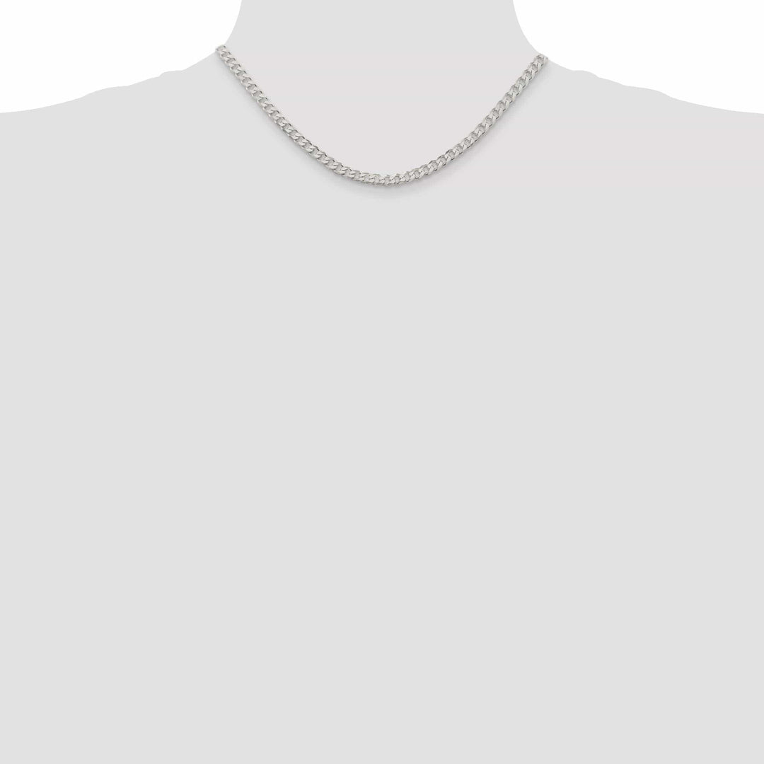 Lovely Rita's Bracelets Silver Polished 4.50-mm Solid Curb Link Chain