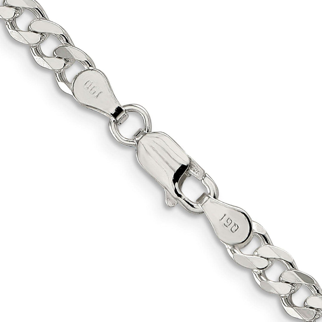 Lovely Rita's Bracelets Silver Polished 4.50-mm Solid Curb Link Chain