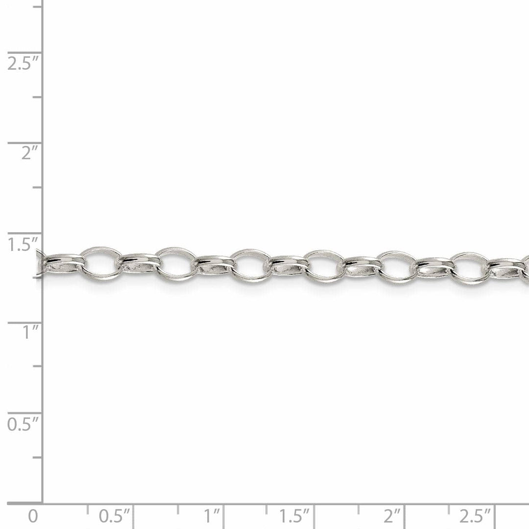 Lovely Rita's Bracelets Silver Polished 5.00- mm Fancy Rolo Chain
