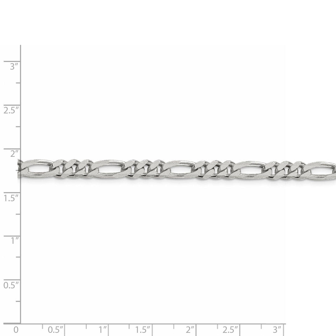 Lovely Rita's Bracelets Silver Polished 5.25-mm Solid Figaro Chain