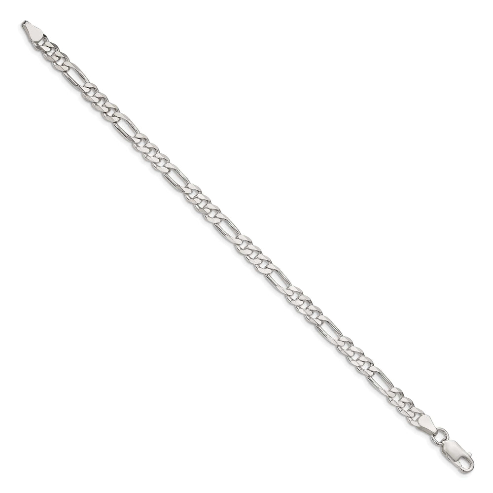 Lovely Rita's Bracelets Silver Polished 5.25-mm Solid Figaro Chain