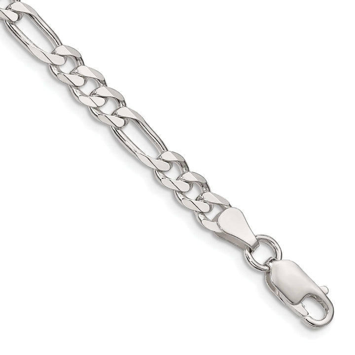 Lovely Rita's Bracelets Silver Polished 5.25-mm Solid Figaro Chain