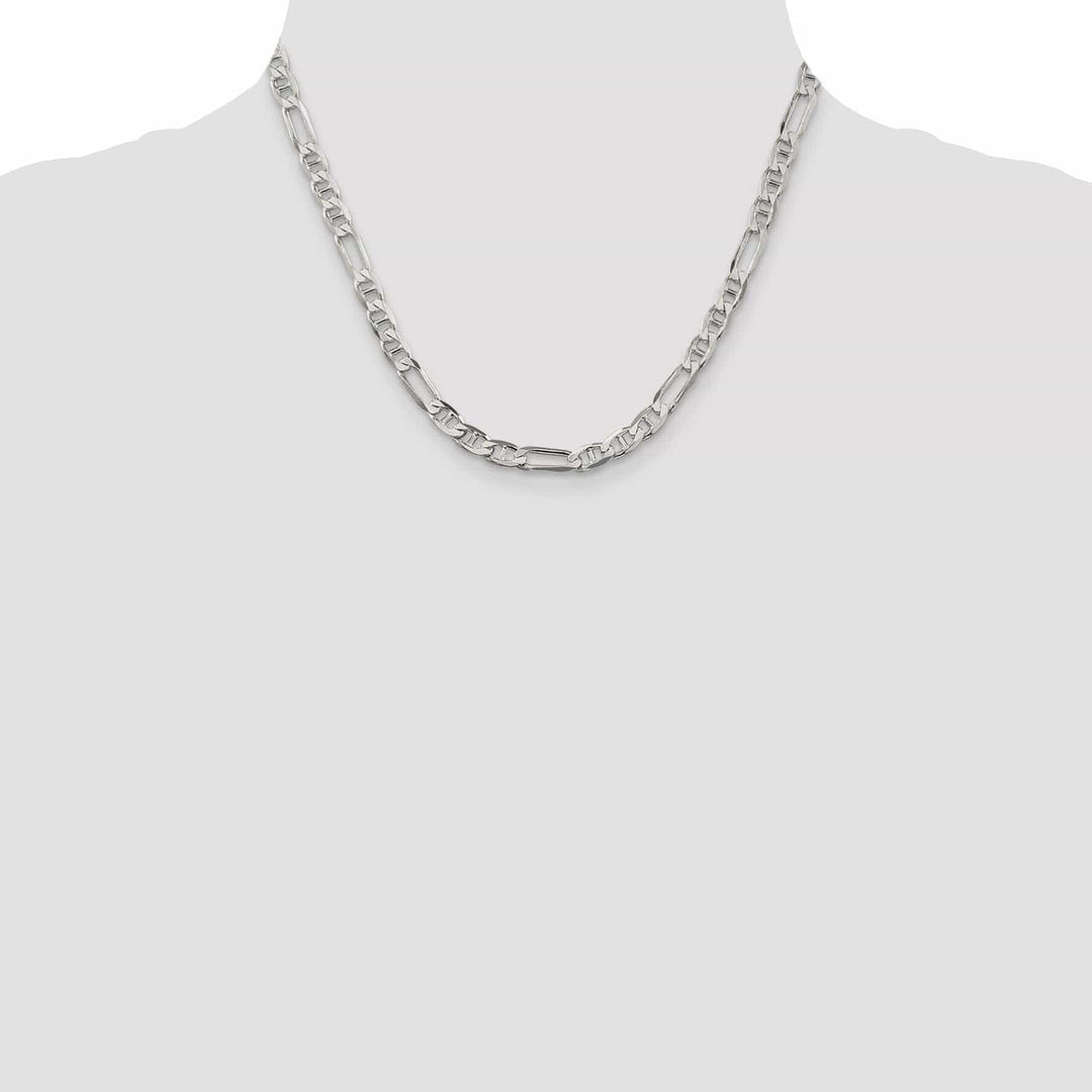 Lovely Rita's Bracelets Silver Polished 5.50-mm Figaro Anchor Chain