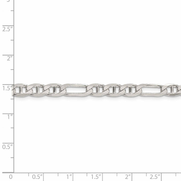 Lovely Rita's Bracelets Silver Polished 5.50-mm Figaro Anchor Chain