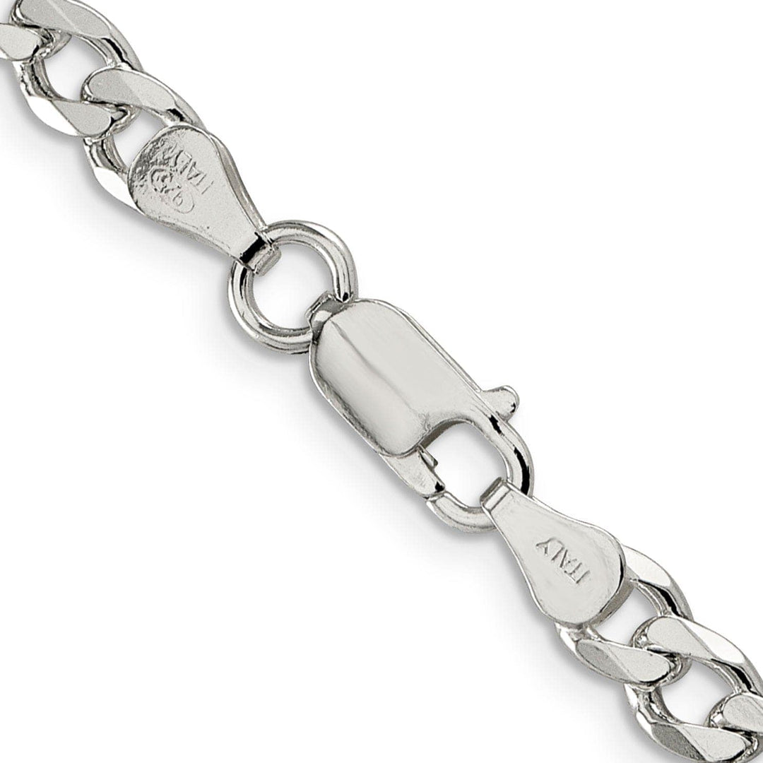Lovely Rita's Bracelets Silver Polished 6.00-mm Solid Curb Link Chain
