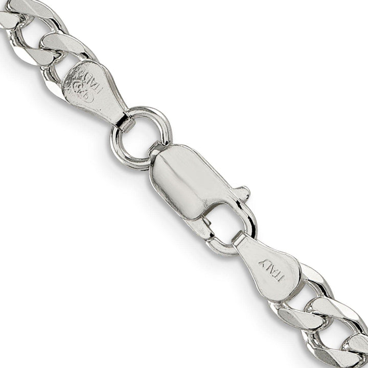 Lovely Rita's Bracelets Silver Polished 6.00-mm Solid Curb Link Chain
