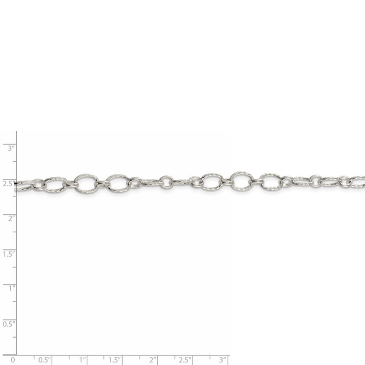 Lovely Rita's Bracelets Silver Polished 6.10-mm Fancy Rolo Chain