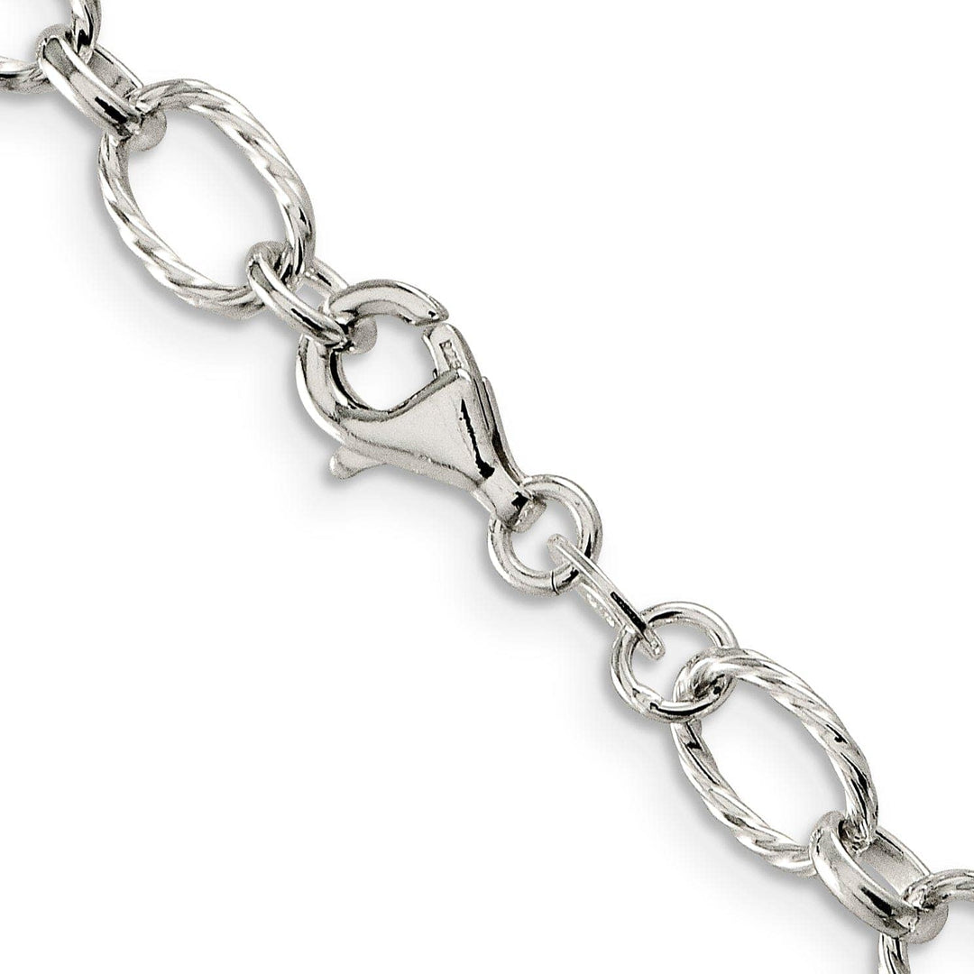 Lovely Rita's Bracelets Silver Polished 6.10-mm Fancy Rolo Chain