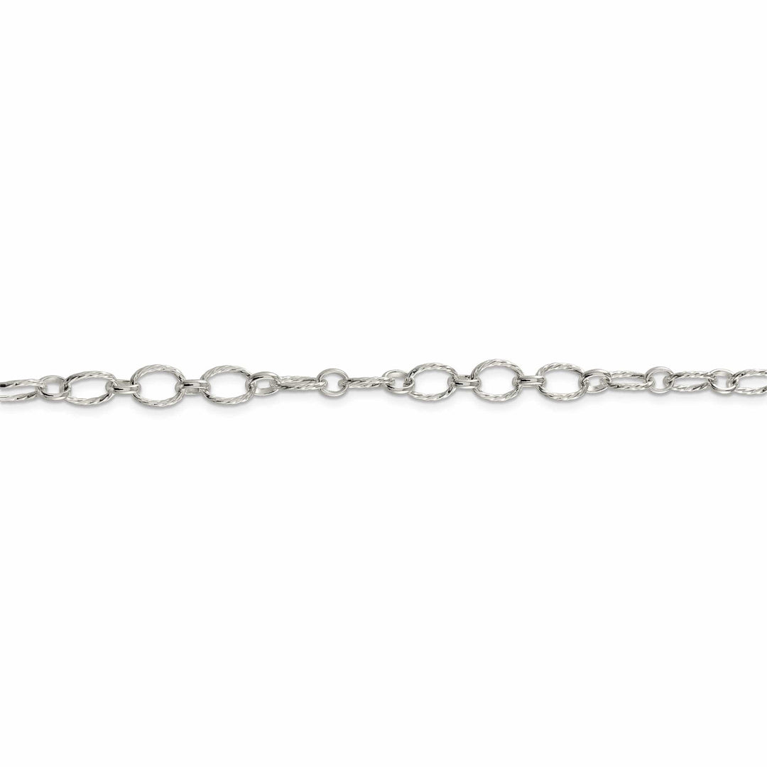 Lovely Rita's Bracelets Silver Polished 6.10-mm Fancy Rolo Chain