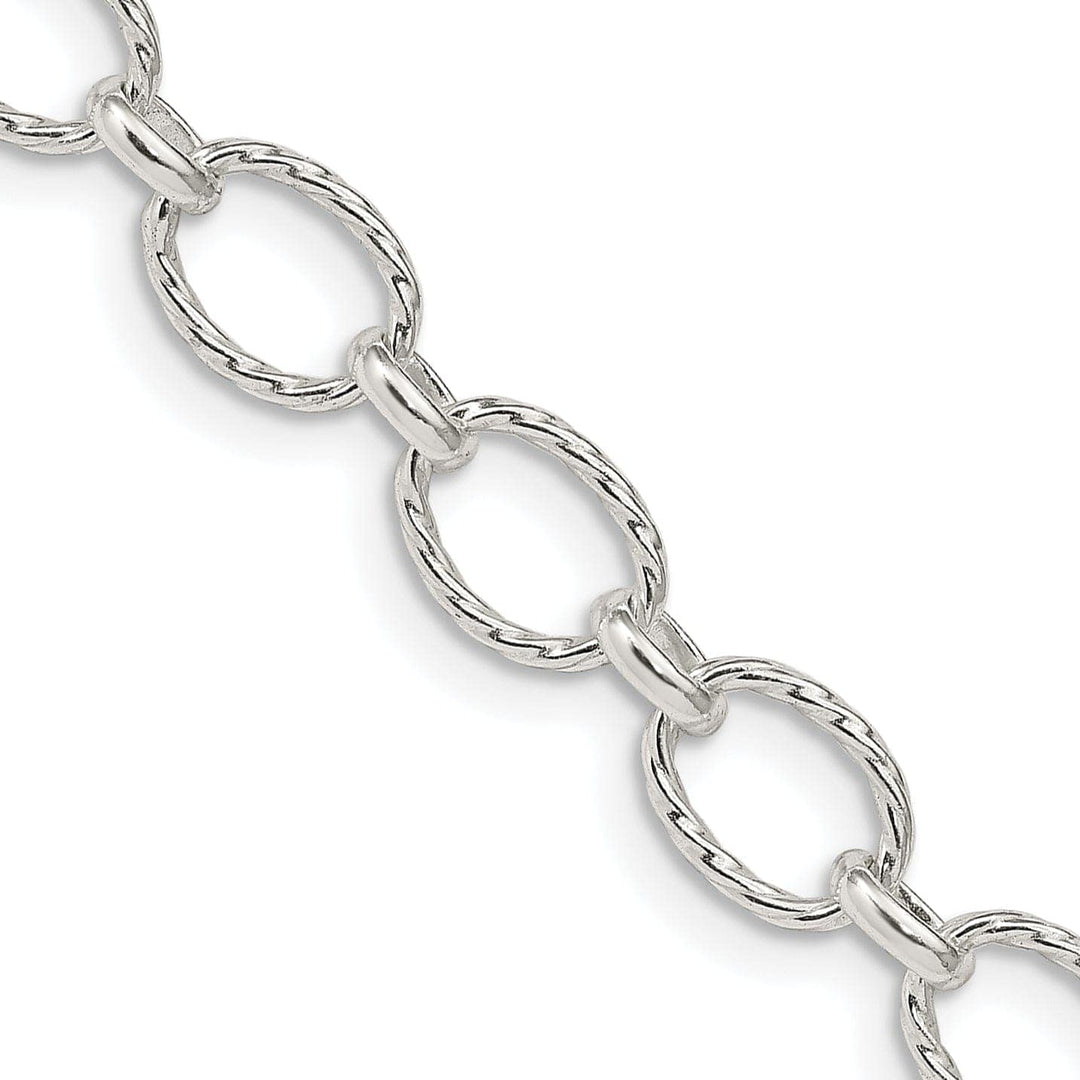 Lovely Rita's Bracelets Silver Polished 6.10-mm Fancy Rolo Chain
