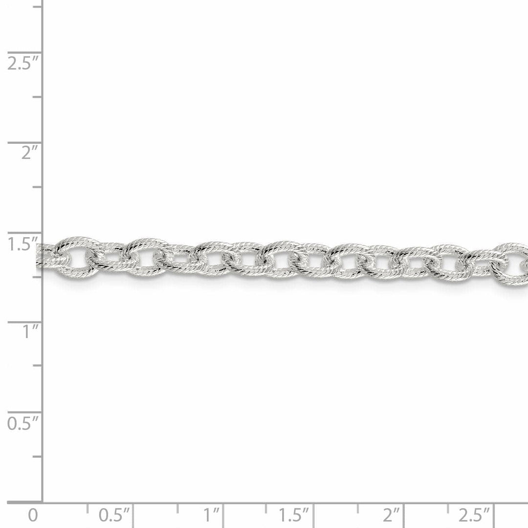 Lovely Rita's Bracelets Silver Polished 6.25-mm Fancy Rolo Chain