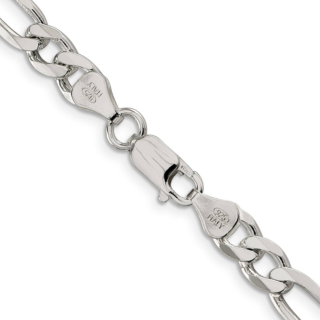 Lovely Rita's Bracelets Silver Polished 6.25-mm Solid Figaro Chain