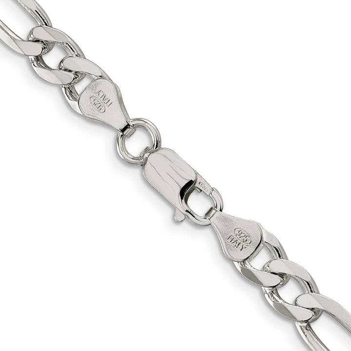 Lovely Rita's Bracelets Silver Polished 6.25-mm Solid Figaro Chain