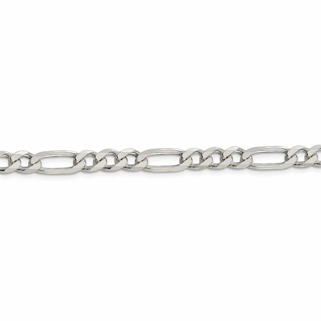 Lovely Rita's Bracelets Silver Polished 6.25-mm Solid Figaro Chain