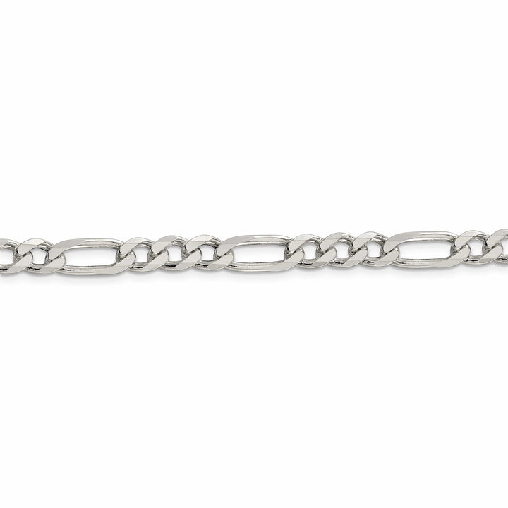 Lovely Rita's Bracelets Silver Polished 6.25-mm Solid Figaro Chain