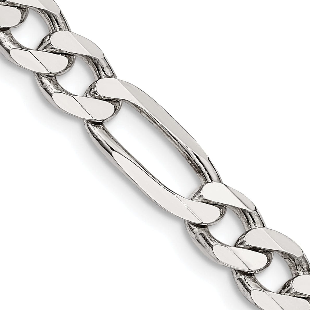 Lovely Rita's Bracelets Silver Polished 6.25-mm Solid Figaro Chain