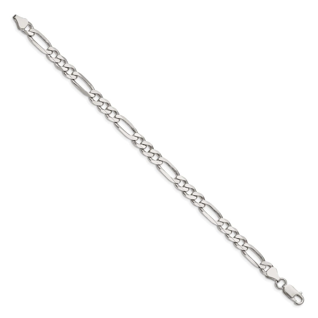 Lovely Rita's Bracelets Silver Polished 6.25-mm Solid Figaro Chain
