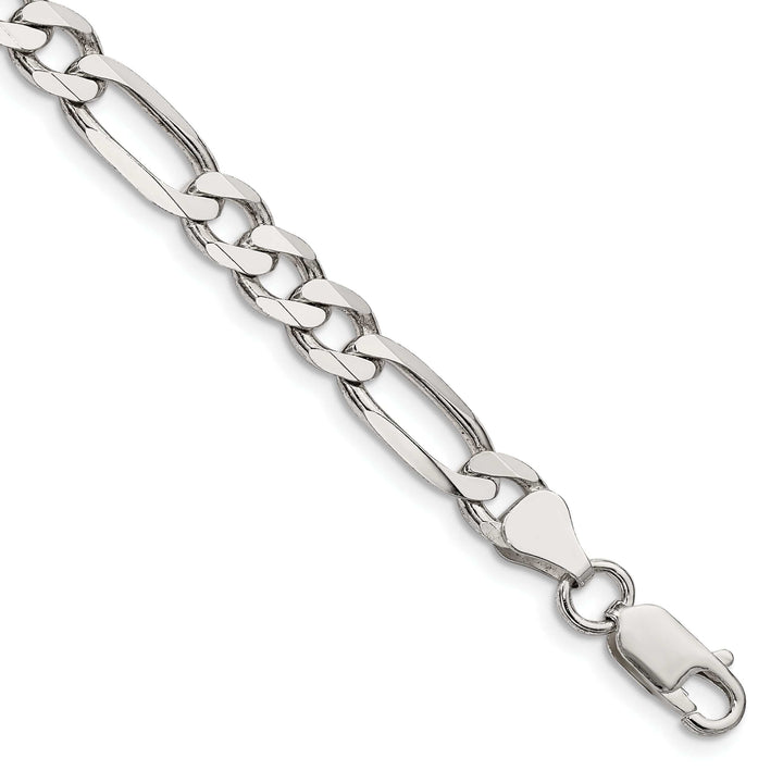 Lovely Rita's Bracelets Silver Polished 6.25-mm Solid Figaro Chain