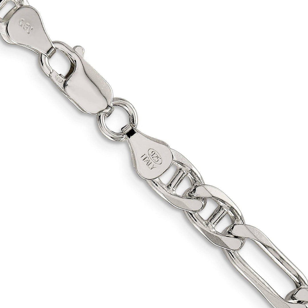 Lovely Rita's Bracelets Silver Polished 6.50-mm Figaro Anchor Chain