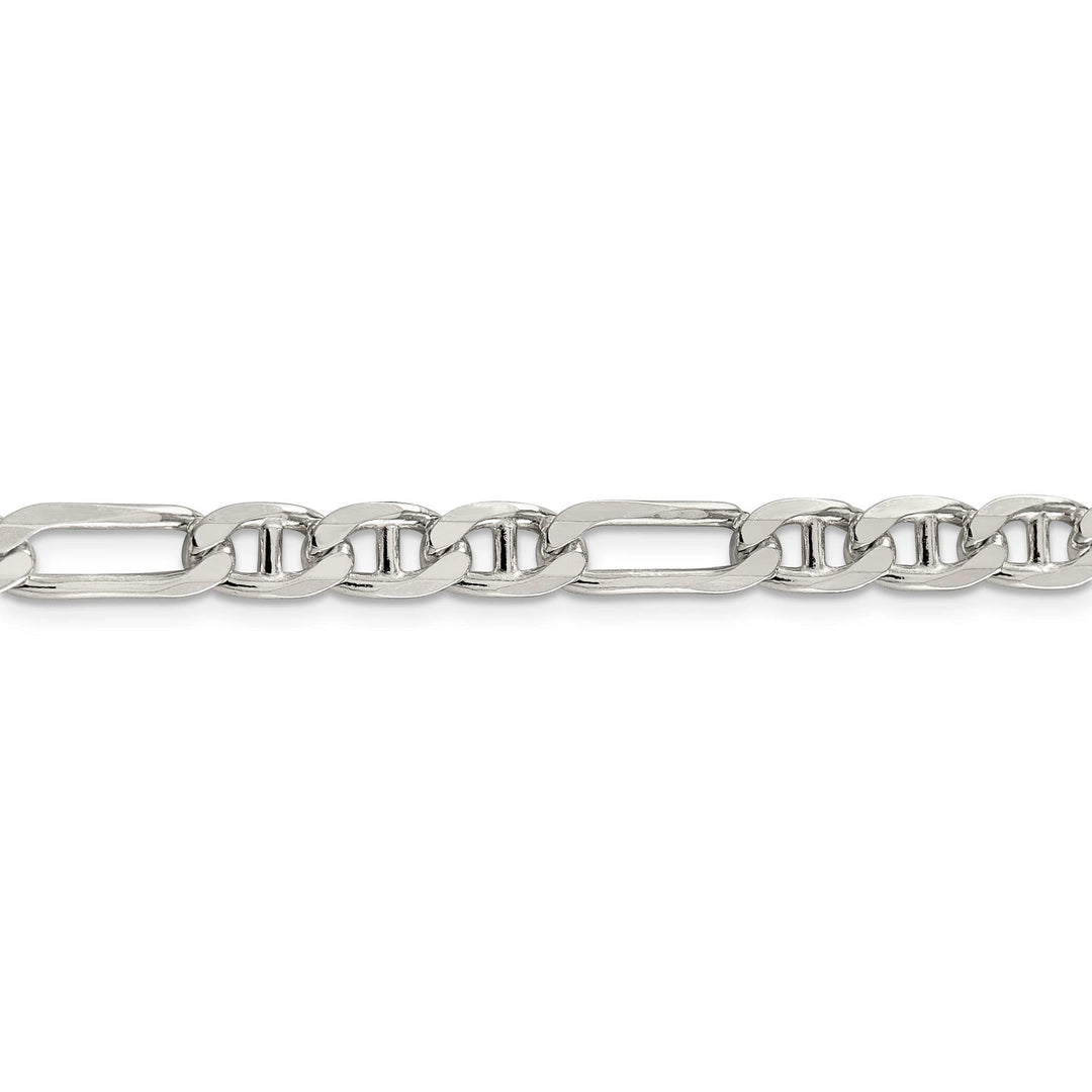 Lovely Rita's Bracelets Silver Polished 6.50-mm Figaro Anchor Chain