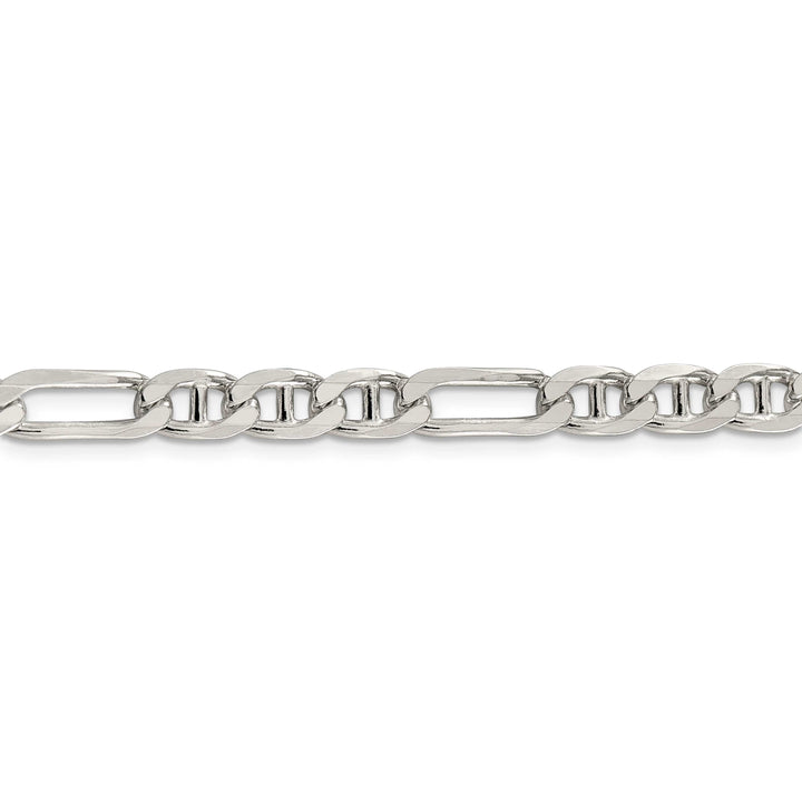 Lovely Rita's Bracelets Silver Polished 6.50-mm Figaro Anchor Chain