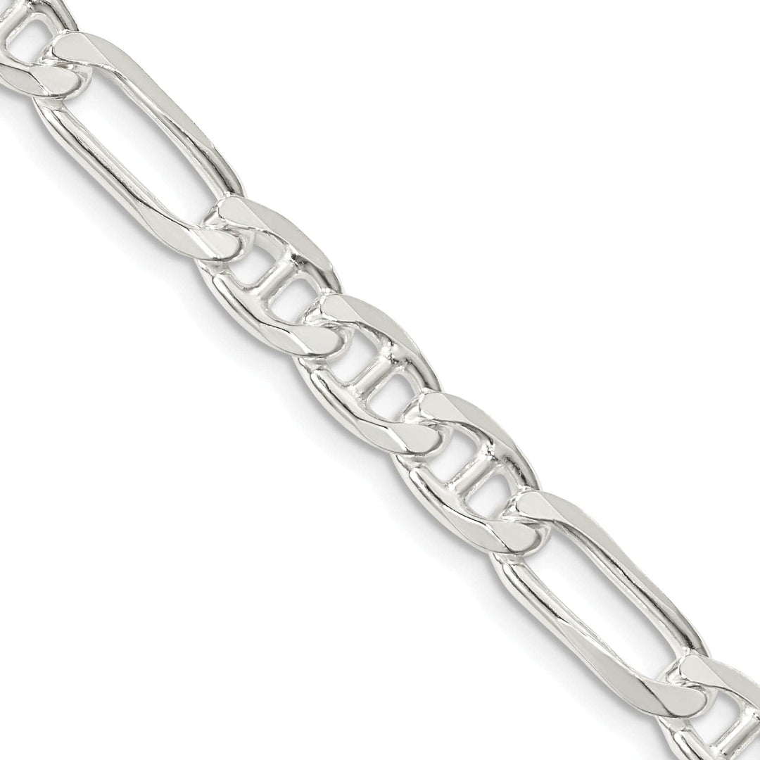 Lovely Rita's Bracelets Silver Polished 6.50-mm Figaro Anchor Chain