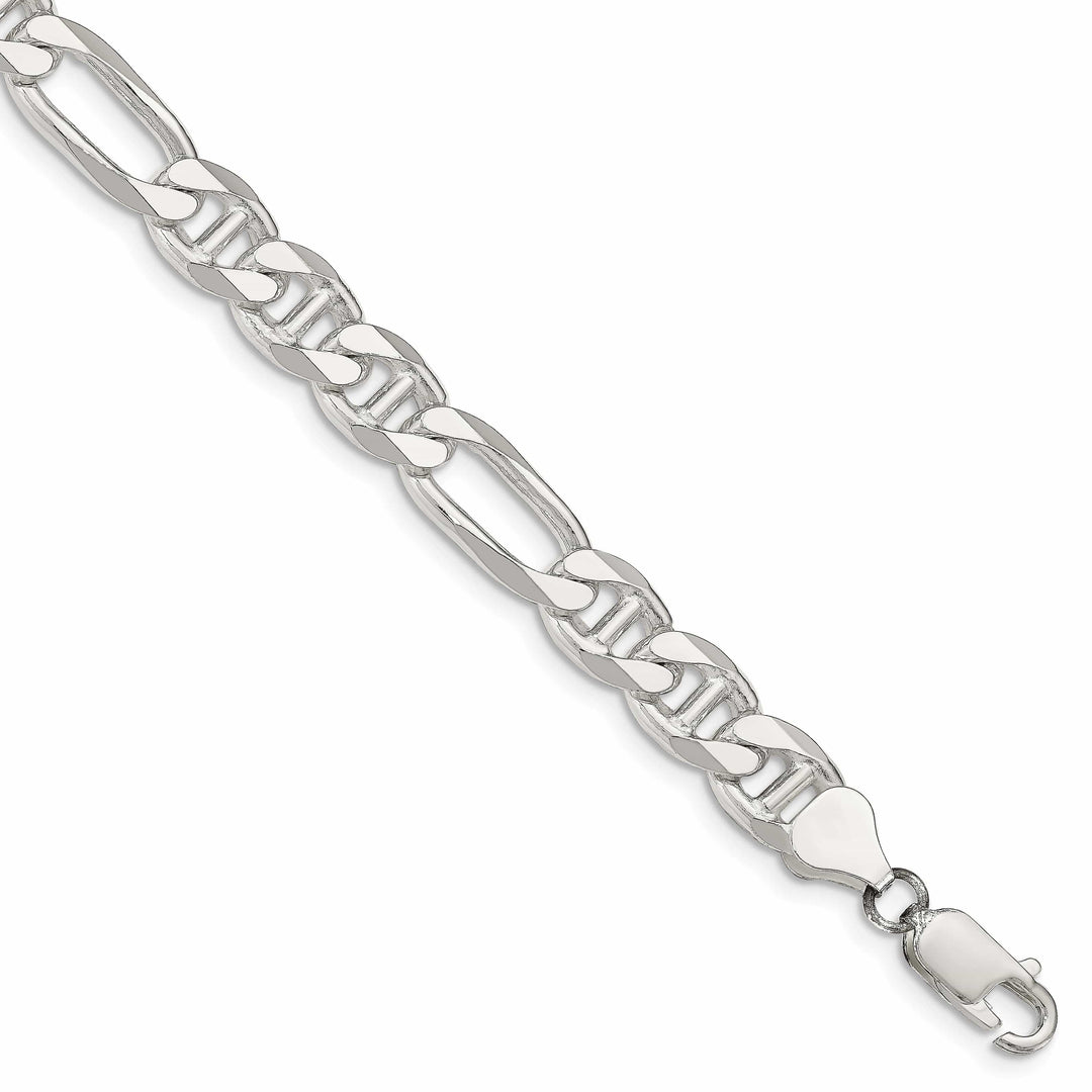 Lovely Rita's Bracelets Silver Polished 7.75-mm Figaro Anchor Chain